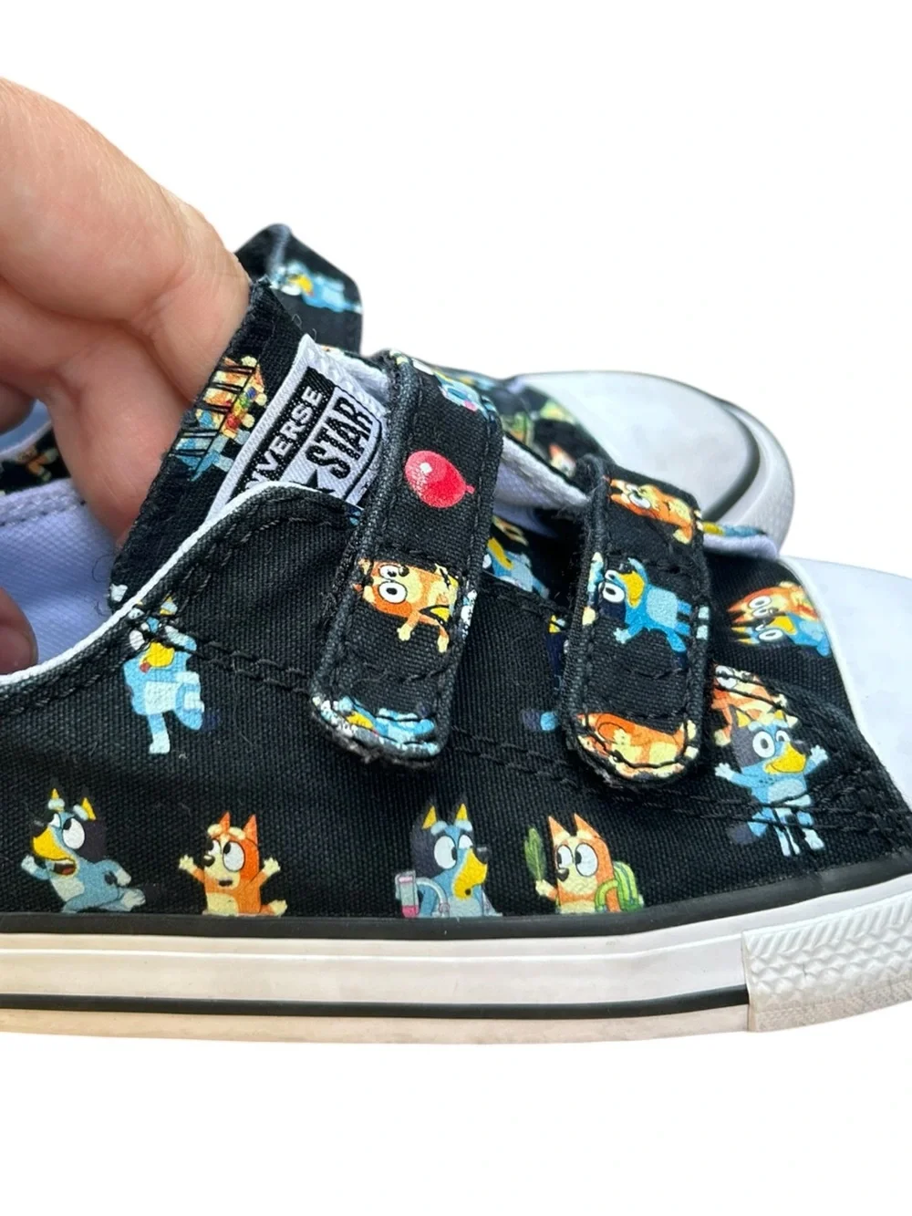 Bluey Converse Chuck Taylor Toddler Kids‎ Sz 10 Black Low Top VGUC